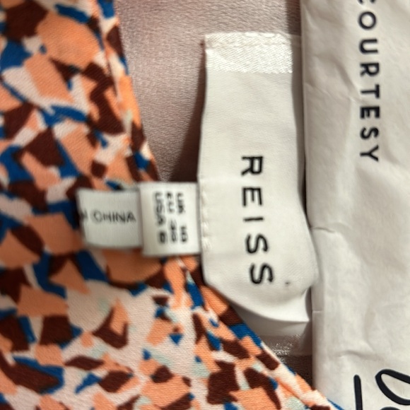 Reiss silk, print knee length dress size 6 - Picture 2 of 3